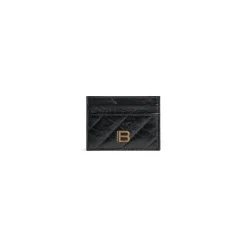 Women's Crush Card Holder Quilted  in Black