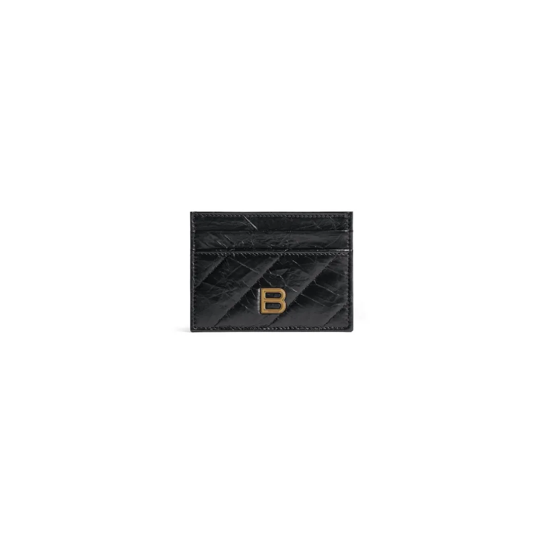 Women's Crush Card Holder Quilted in Black