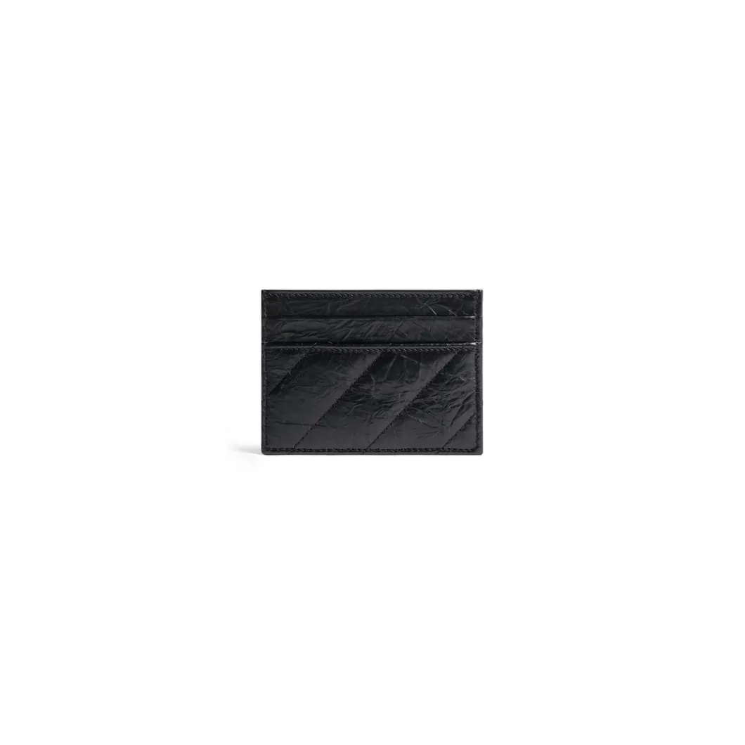 Women's Crush Card Holder Quilted in Black
