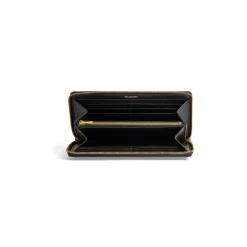 Women's Crush Continental Wallet Quilted in Black