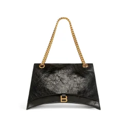 Women's Crush Large Chain Bag  in Black