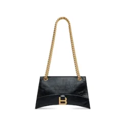 Women's Crush Large Chain Bag in Black