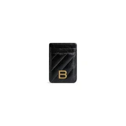Women's Crush Magnet Card Holder Quilted in Black