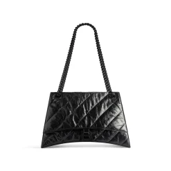 Women's Crush Medium Chain Bag Quilted  in Black