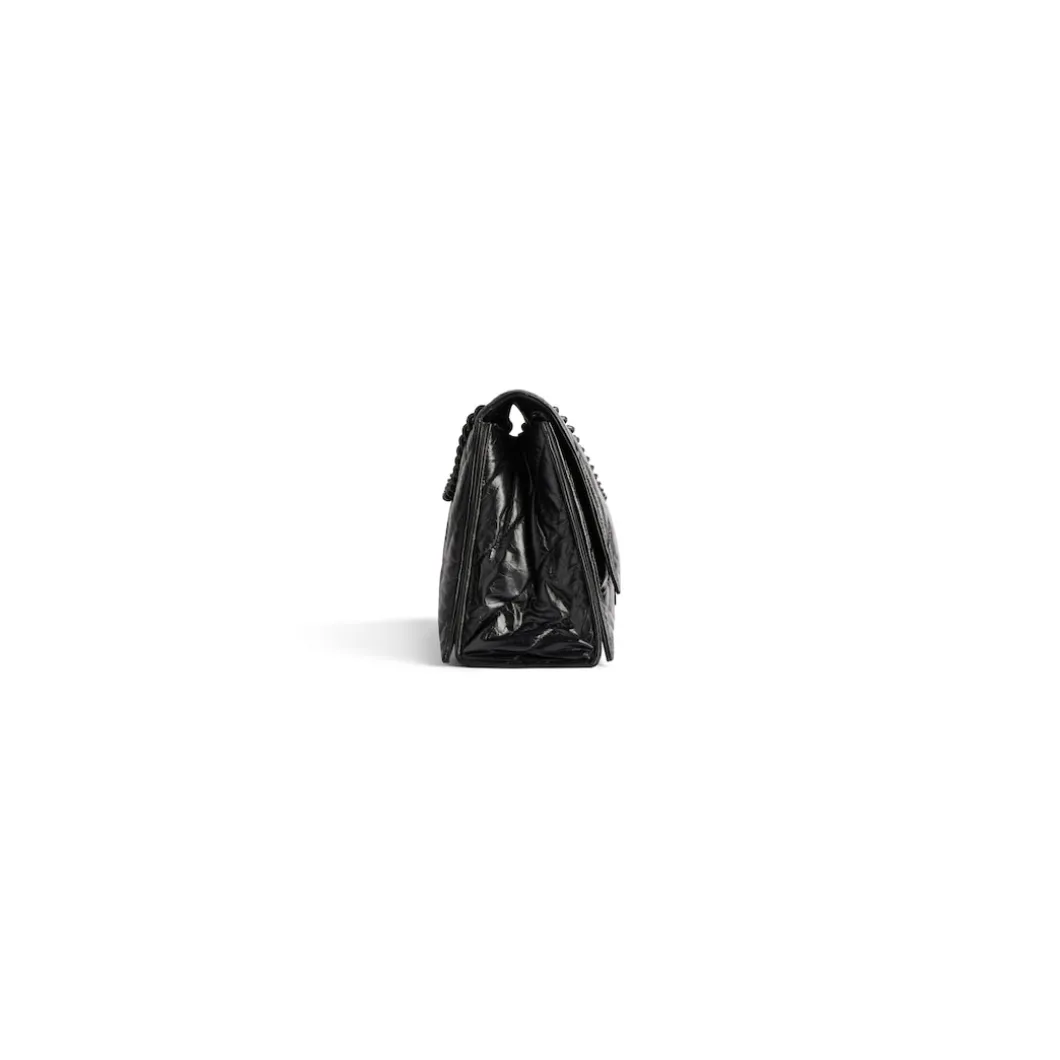 Women's Crush Medium Chain Bag Quilted in Black