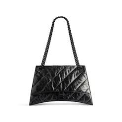 Women's Crush Medium Chain Bag Quilted in Black