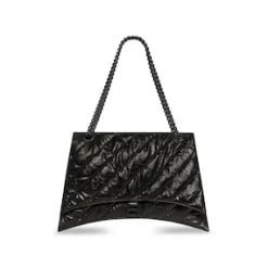 Women's Crush Medium Chain Bag Quilted in Black