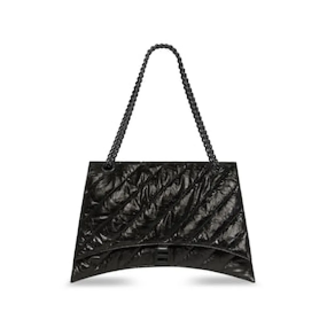 Women's Crush Medium Chain Bag Quilted in Black