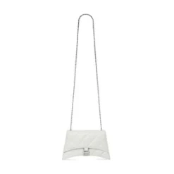 Women's Crush Medium Chain Bag Quilted in Optic White