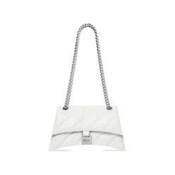Women's Crush Small Chain Bag Quilted in Optic White
