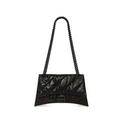 Women's Crush Small Chain Bag Quilted  in Black