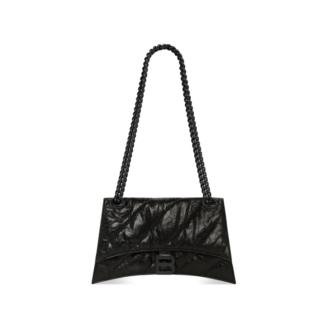 Women's Crush Small Chain Bag Quilted in Black
