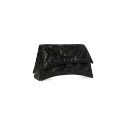 Women's Crush Small Chain Bag Quilted in Black