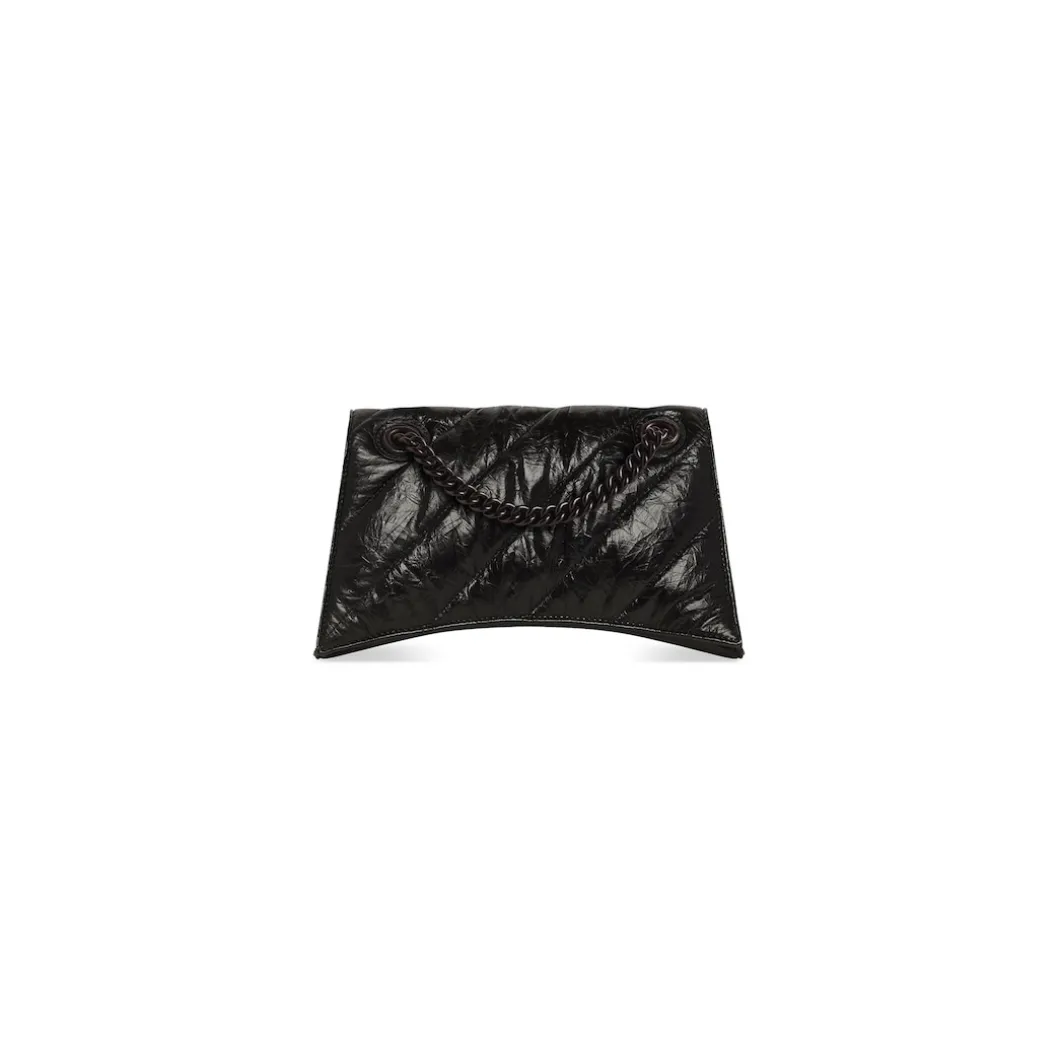 Women's Crush Small Chain Bag Quilted in Black
