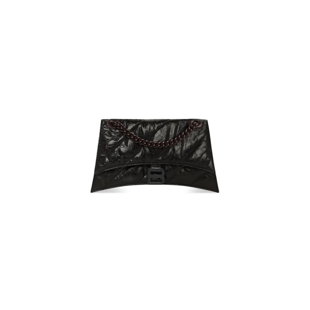 Women's Crush Small Chain Bag Quilted in Black