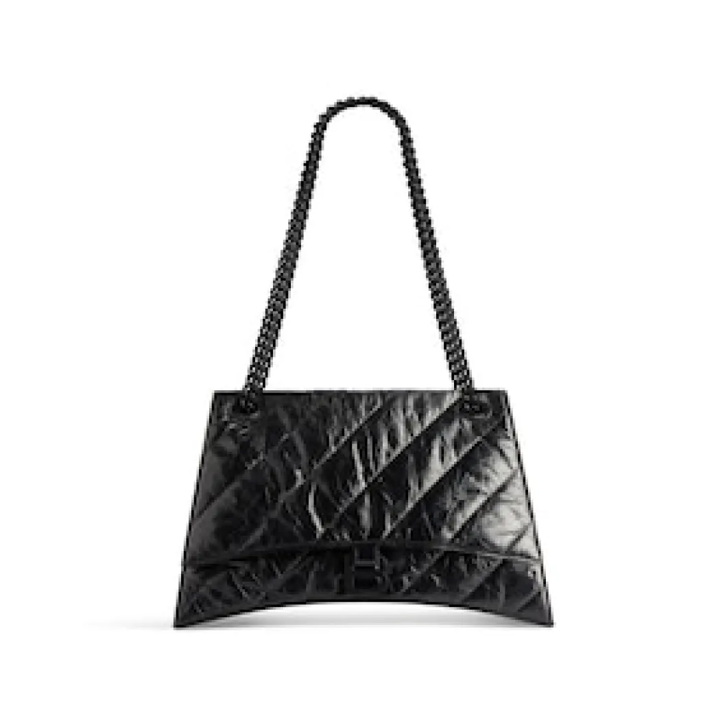 Women's Crush Small Chain Bag Quilted in Black