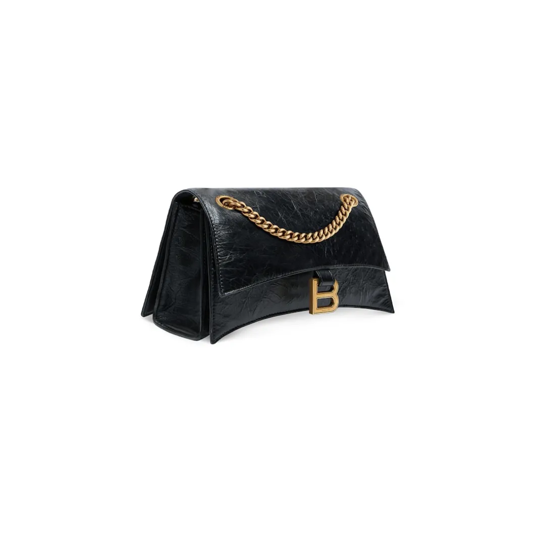 Women's Crush Small Chain Bag in Black