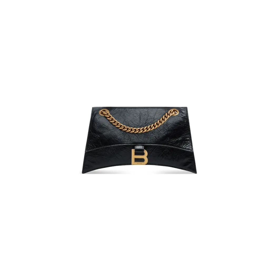 Women's Crush Small Chain Bag in Black