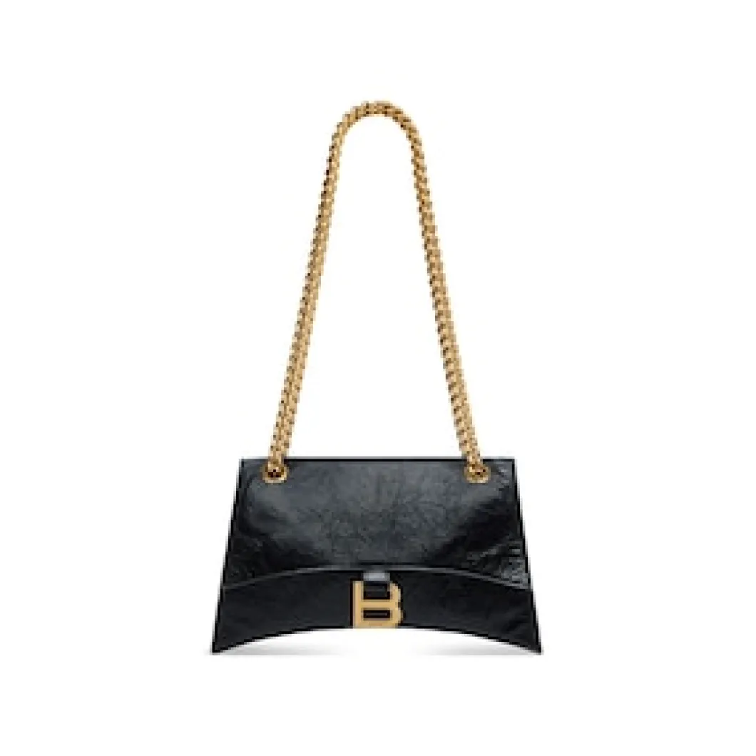 Women's Crush Small Chain Bag in Black