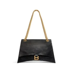 Women's Crush Small Chain Bag in Black