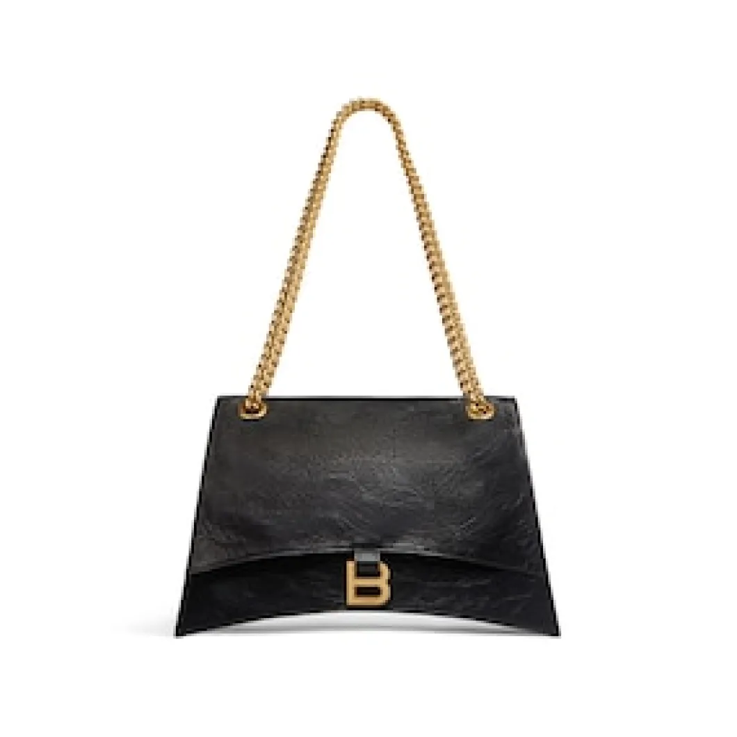 Women's Crush Small Chain Bag in Black
