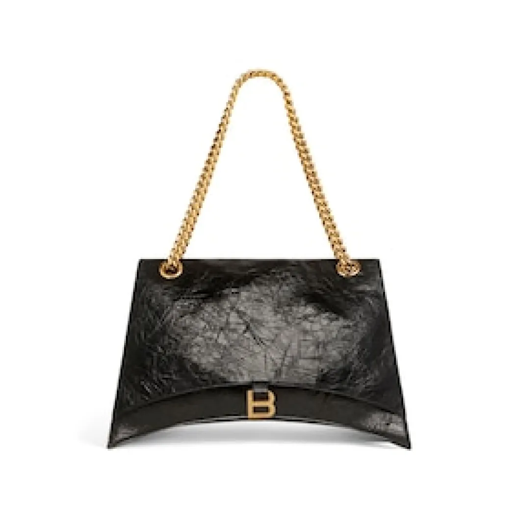 Women's Crush Small Chain Bag in Black