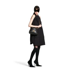 Women's Crush Small Hobo Bag Quilted  in Black