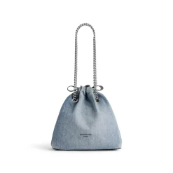Women's Crush Small Tote Bag Denim in Blue