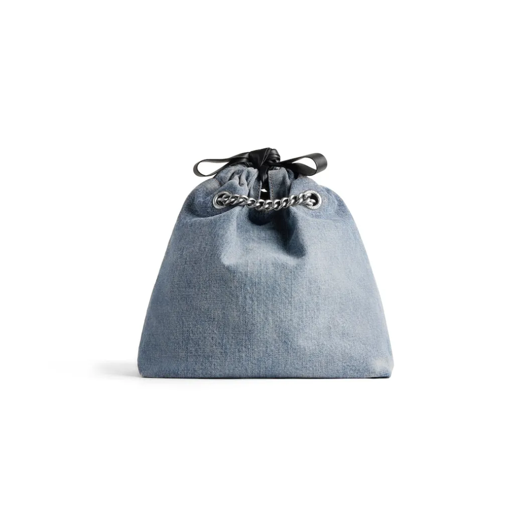Women's Crush Small Tote Bag Denim in Blue