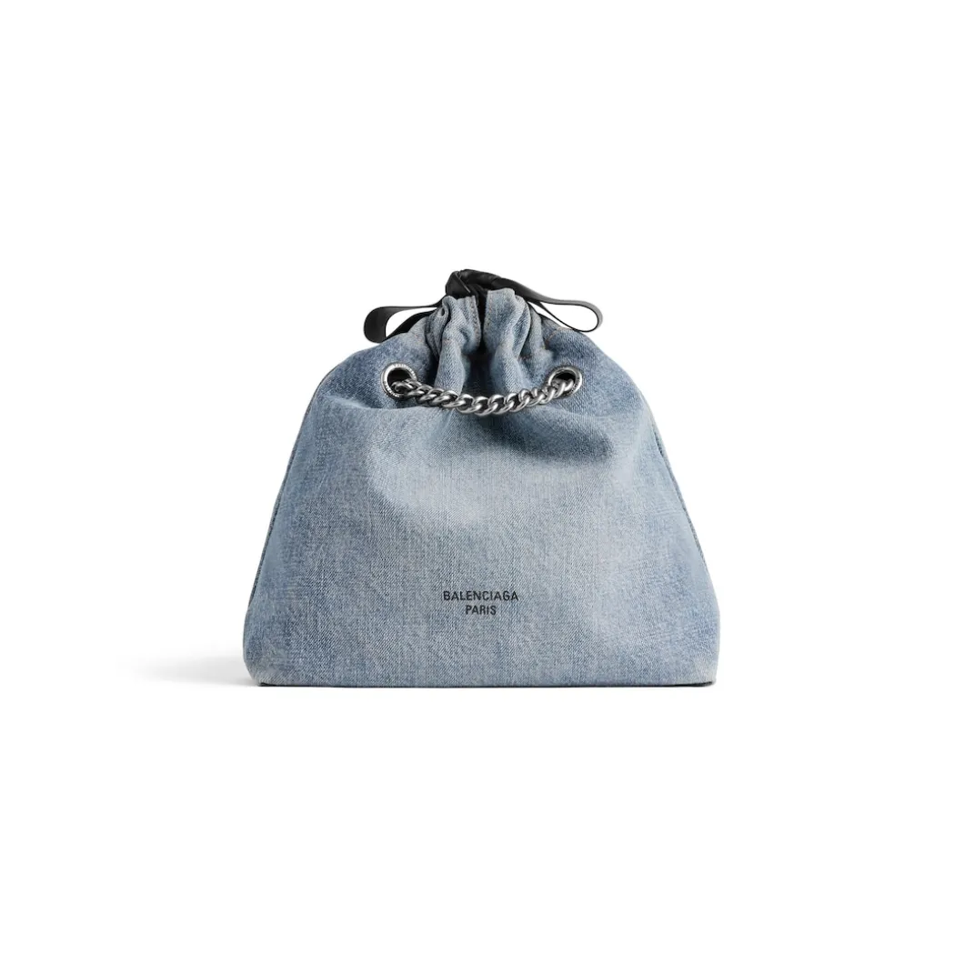 Women's Crush Small Tote Bag Denim in Blue