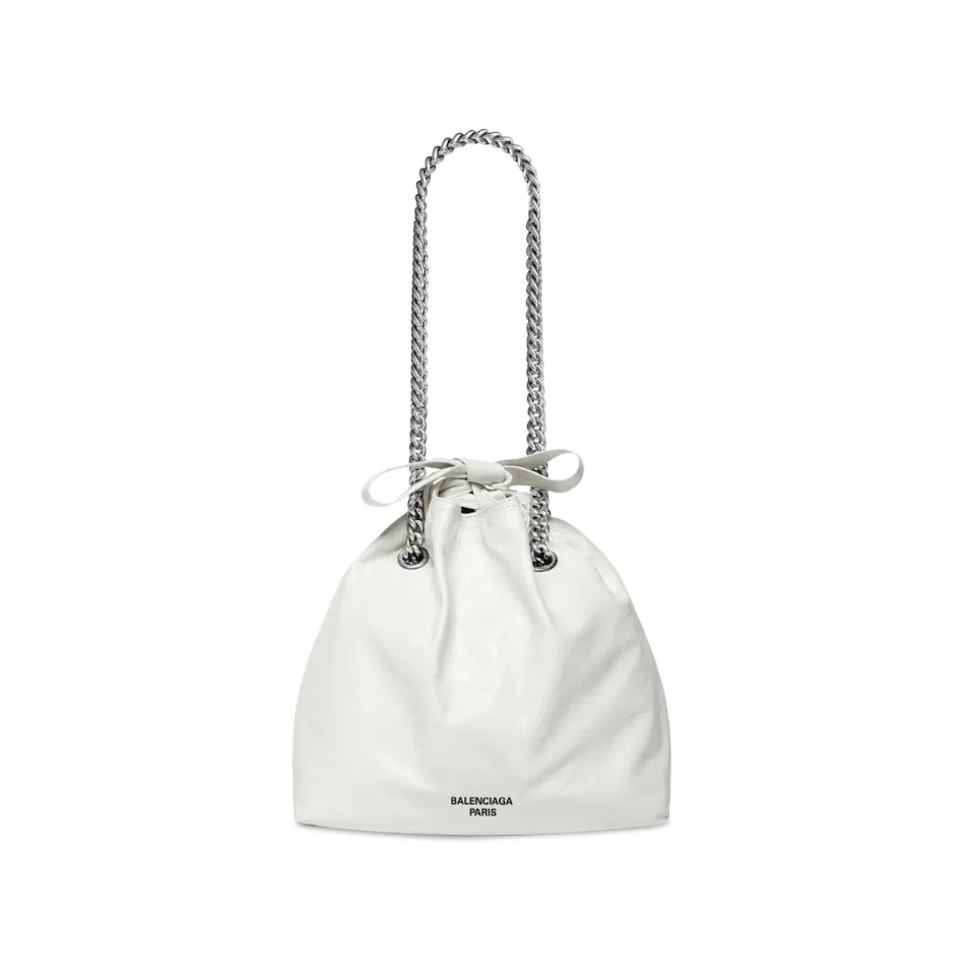 Women's Crush Small Tote Bag in Optic White
