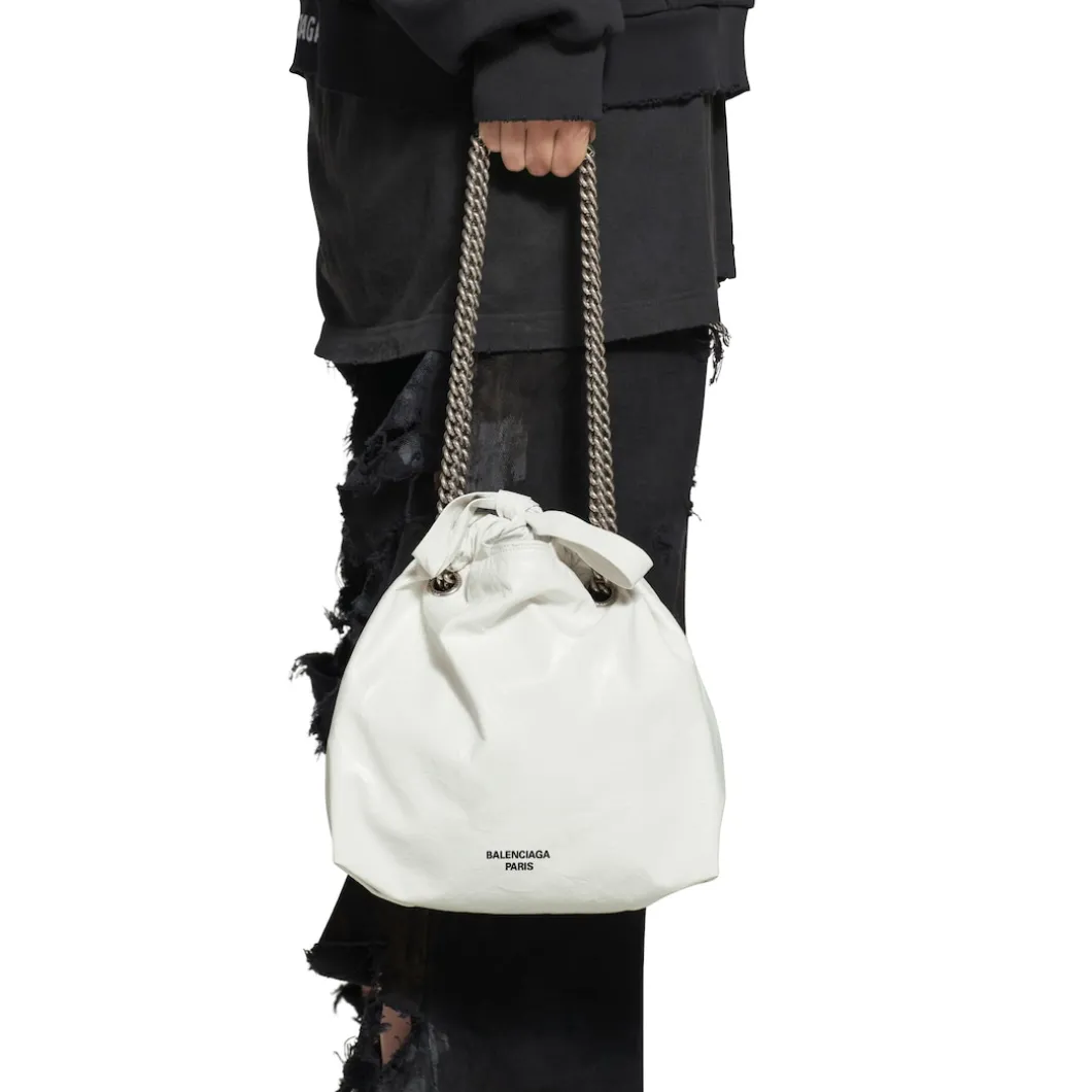 Women's Crush Small Tote Bag in Optic White