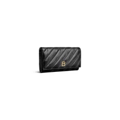 Women's Crush Wallet On Chain Quilted  in Black