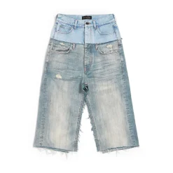 Women's Cut-up Skirt in Light Blue