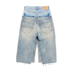 Women's Cut-up Skirt in Light Blue