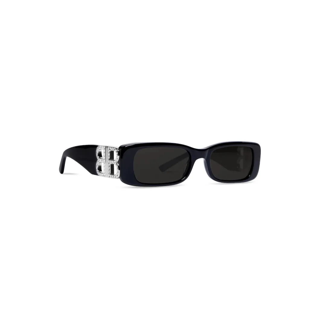 Women's Dynasty Rectangle Sunglasses in Black
