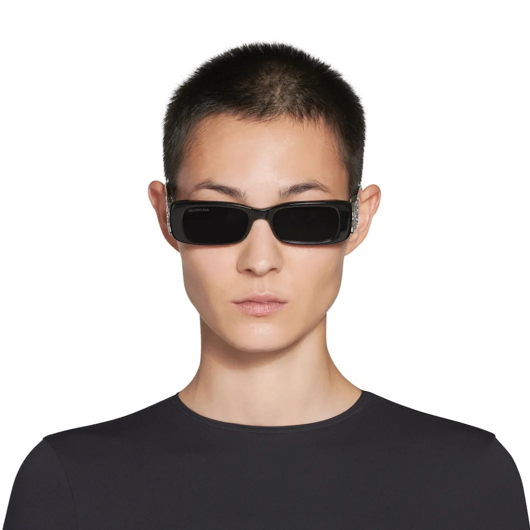 Women's Dynasty Rectangle Sunglasses in Black