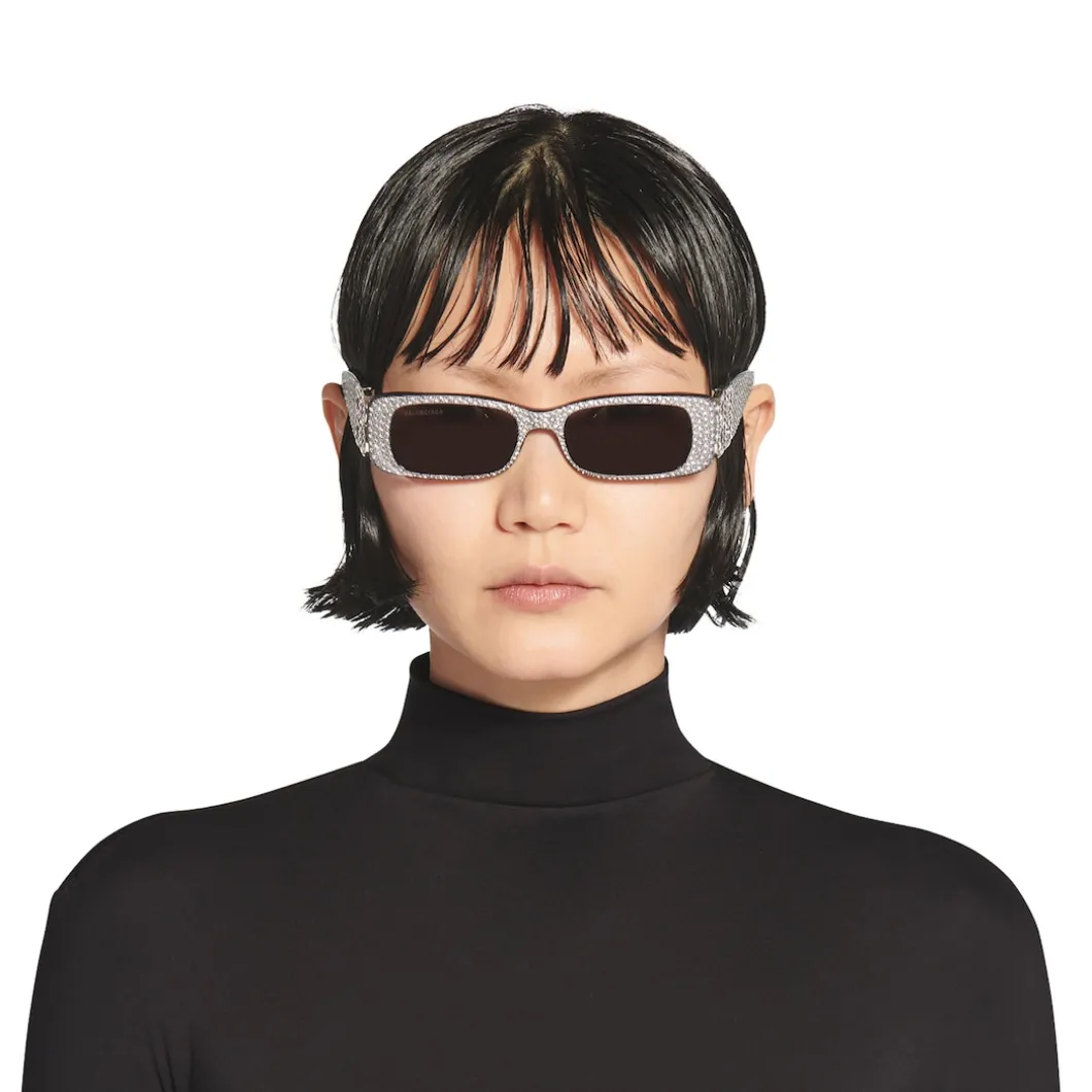 Women's Dynasty Rectangle Sunglasses in Black