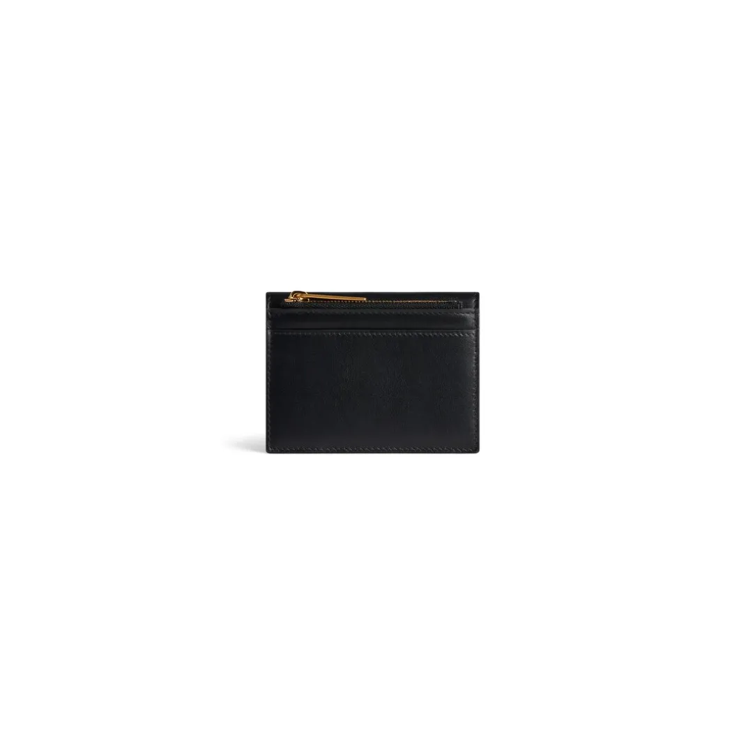 Women's Envelope Compact Wallet With Card Holder in Black