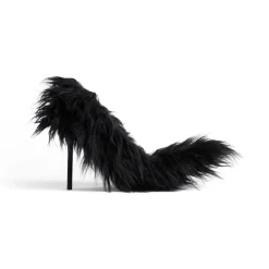 Women's Flex Fur 110mm Pump in Black