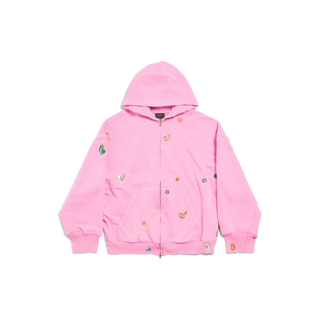 Women's Fruity Zip-up Hoodie Regular Fit in Pink