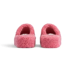 Women's Furry Platform Sandal in Pink