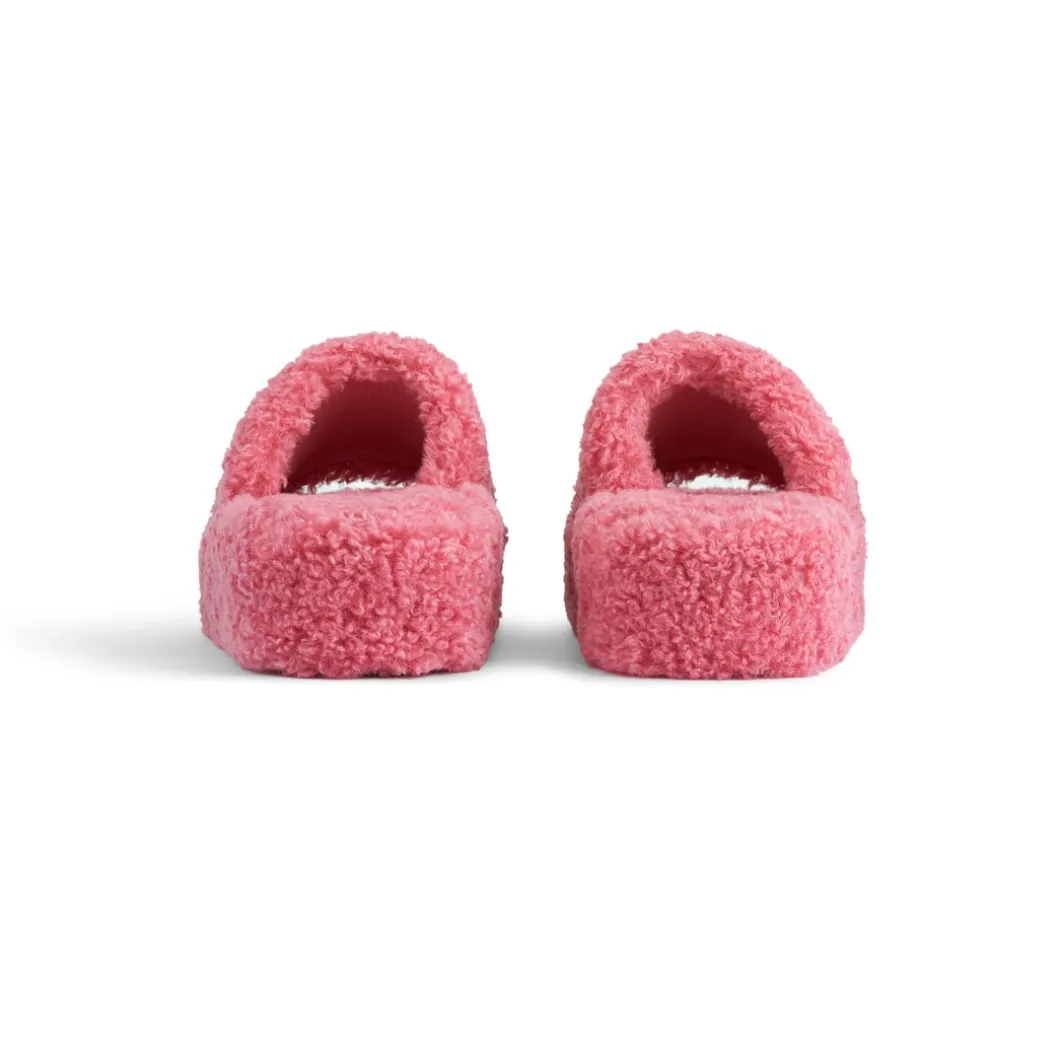 Women's Furry Platform Sandal in Pink