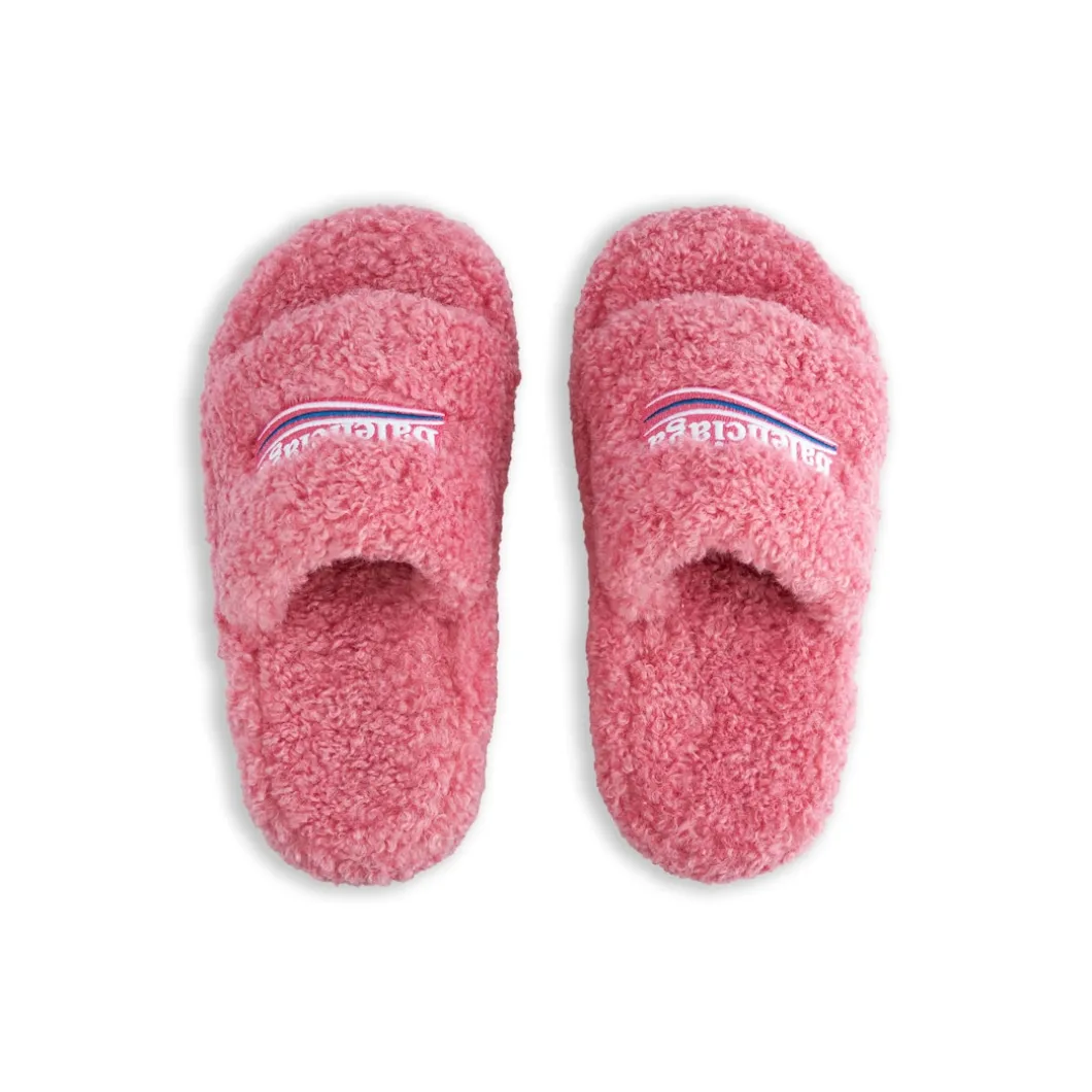 Women's Furry Platform Sandal in Pink