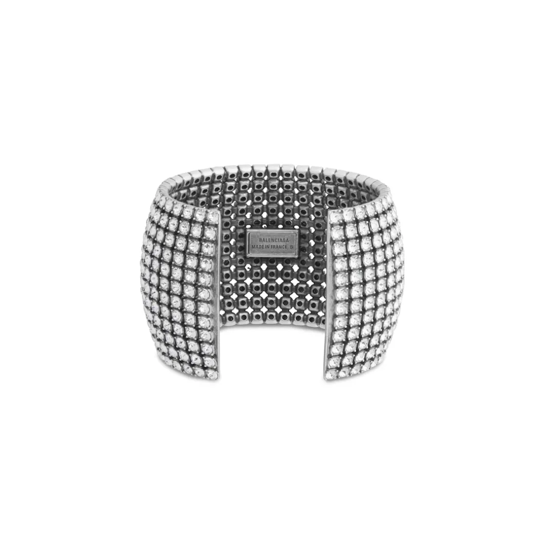 Women's Glam Cuff in Antique Silver