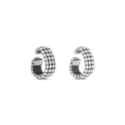 Women's Glam Ear Cuffs in Antique Silver