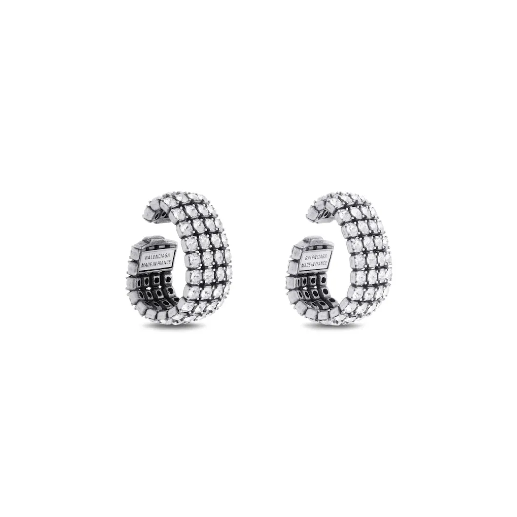 Women's Glam Ear Cuffs in Antique Silver