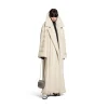 Women's High Collar Coat in Light Beige