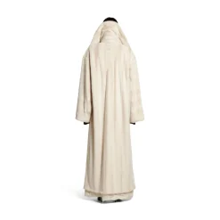 Women's High Collar Coat in Light Beige
