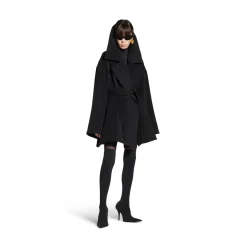 Women's High Collar Jacket in Black